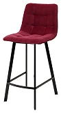 

Полубарный стул CHILLI-QB SQUARE винный #16, велюр/чёрный каркас (H=66cm)