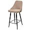 Полубарный стул NEPAL-PB БЕЖЕВЫЙ #5, велюр/ черный каркас