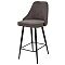 Полубарный стул NEPAL-PB ГРАФИТ #14, велюр/ черный каркас