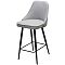 Полубарный стул NEPAL-PB СВЕТЛО- СЕРЫЙ BM-4, велюр/ черный каркас