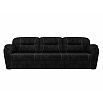 Диван прямой Бостон Велюр Черный отстрочка контрастная