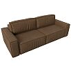 Прямой диван Прага классик, рогожка, berat коричневый
