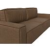 Прямой диван Прага классик, рогожка, berat коричневый