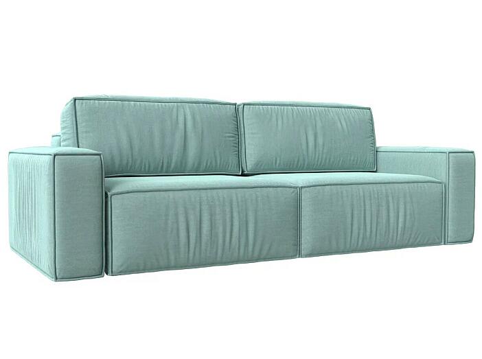 Прямой диван Прага классик, рогожка, berat  ментоловый