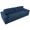 Прямой диван Прага классик, рогожка, berat  синий