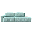 Прямой диван Прага модерн подлокотник слева, рогожка, berat  ментоловый
