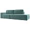 Прямой диван Прага модерн подлокотник слева, велюр, бирюзовый Прямой диван Прага модерн подлокотник слева, велюр, бирюзовый