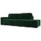 Прямой диван Прага модерн подлокотник слева, велюр, зеленый Прямой диван Прага модерн подлокотник слева, велюр, зеленый