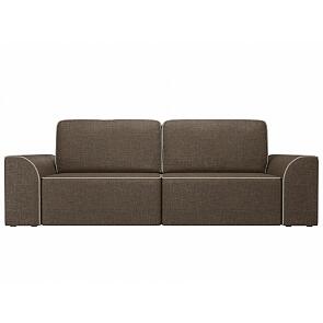 Прямой диван Вилсон   Рогожка Коричневый