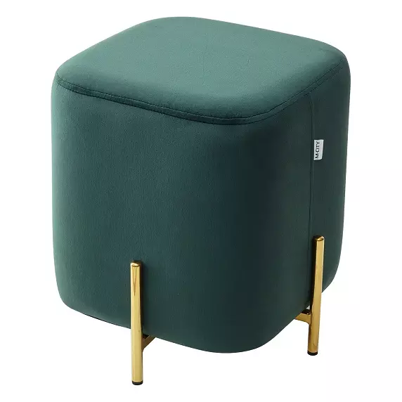 Пуф для гостиной ARES BLUVEL-78 GREEN/GOLD
