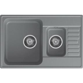 QUARZ (ECO-21К) Мойка 1.5-чаш+кр. 740*480 (темно-серый)
