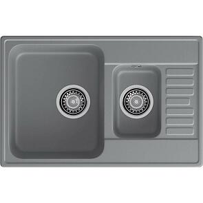 QUARZ (ECO-21К) Мойка 1.5-чаш+кр. 740*480 (темно-серый)