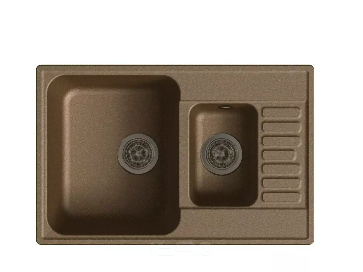 QUARZ (ECO-21К) Мойка 1.5-чаш+кр. 740*480 (терракот) Выставочный образец Бутово