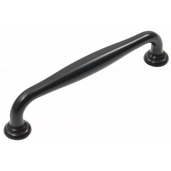 Ручка скоба мебельная URSULA RS433BL.4 BL Черный матовый 96 мм