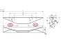Ручка Вертикаль 160-192 мм присадка / L 297мм / серебро матовое