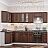 Модульный кухонный гарнитур Шале-03 brown dreamline 2140x1200/2790x600