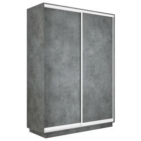 Шкаф Экспресс 2 2-х дверный Дуо ЛДСП (Белый профиль) Бетон 1600x2200x450