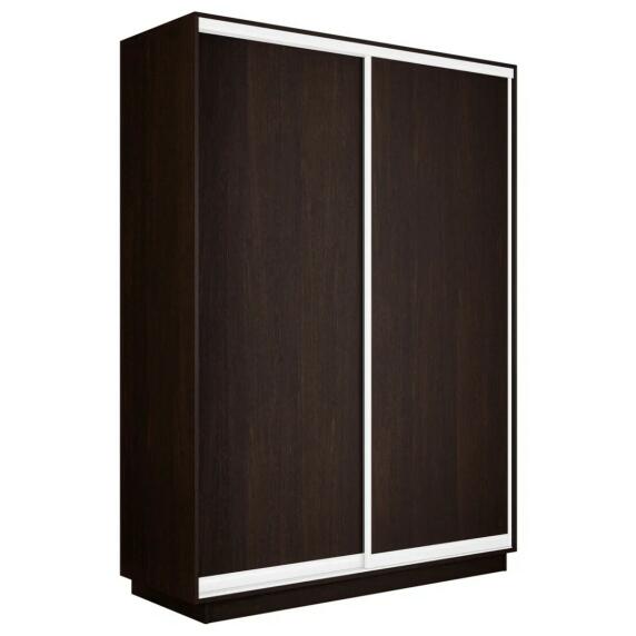 Шкаф Экспресс 2 2-х дверный Дуо ЛДСП (Белый профиль) Венге 1200x2200x450