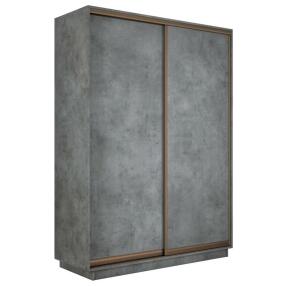 Шкаф Экспресс 2 2-х дверный Дуо ЛДСП (Бронзовый профиль) Бетон 1200x2200x600