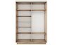 Шкаф Экспресс 2 2-х дверный Дуо ЛДСП (Чёрный профиль) Дуб Сонома 1200x2400x600