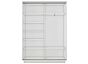 Шкаф Экспресс 2 2-х дверный Дуо Зеркало ЛДСП (Белый профиль) Белый снег 1600x2200x450