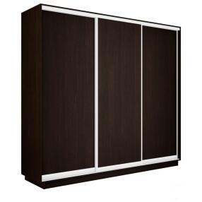 Шкаф Экспресс 2 3-х дверный Трио ЛДСП (Белый профиль) Венге 2100x2200x450