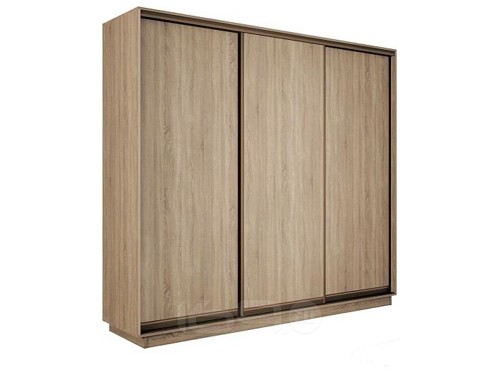 Шкаф Экспресс 2 3-х дверный Трио ЛДСП (Бронзовый профиль) Дуб Сонома 2400x2400x450