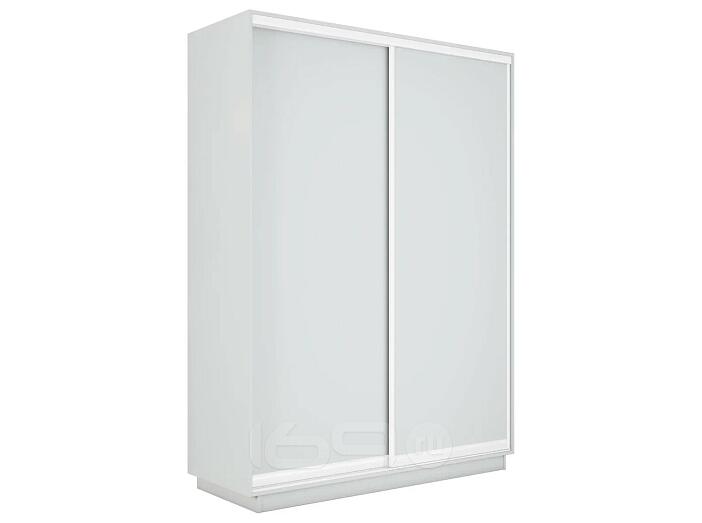 Шкаф Экспресс 2 Широкий 2-х дверный Дуо ЛДСП (Белый профиль) Белый снег 1800*2200*600