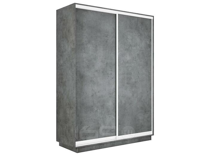 Шкаф Экспресс 2 Широкий 2-х дверный Дуо ЛДСП (Белый профиль) Бетон 1800*2400*600