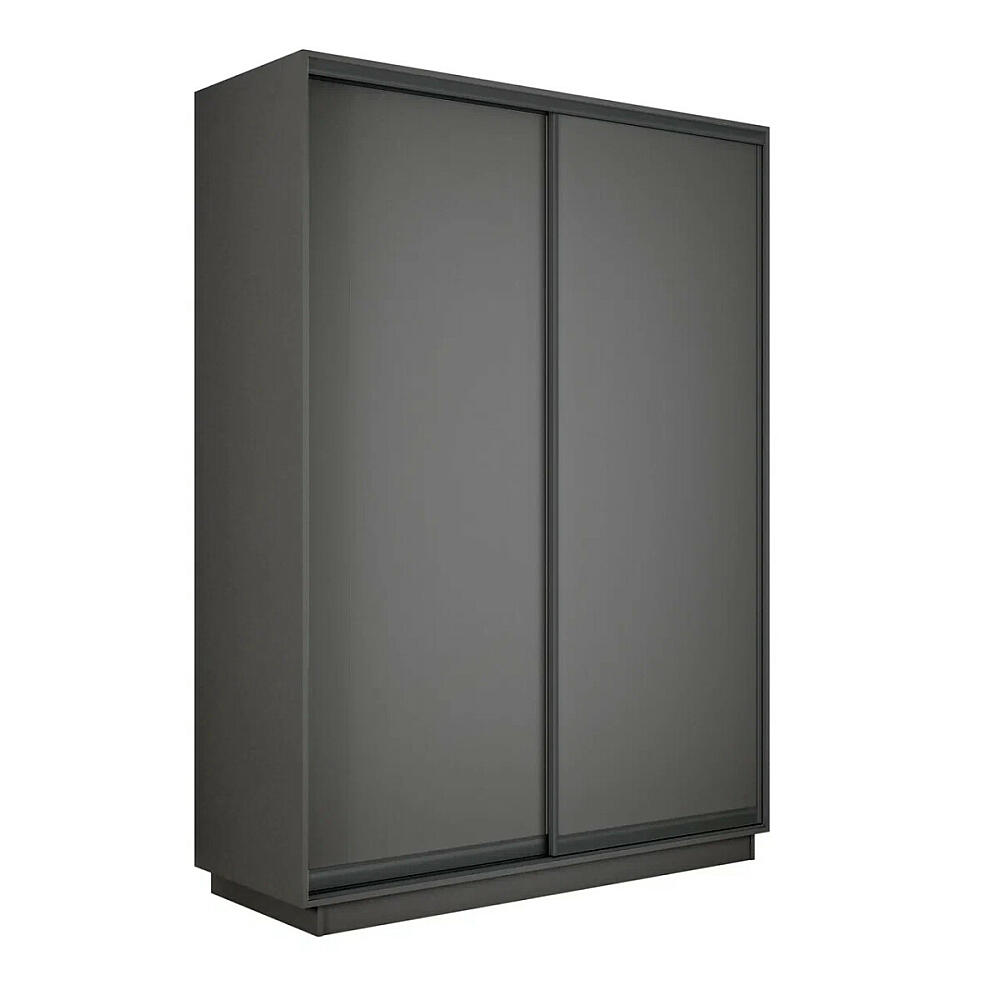 Шкаф Экспресс 2 Широкий 2-х дверный Дуо ЛДСП Чёрный профиль Серый Диамант 18002400450 38580₽