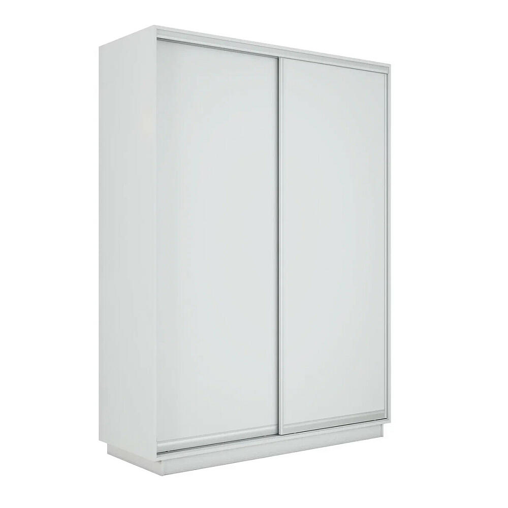 

Шкаф Экспресс 2 Широкий 2-х дверный Дуо ЛДСП (Серебряный профиль) Белый снег 1800*2400*450