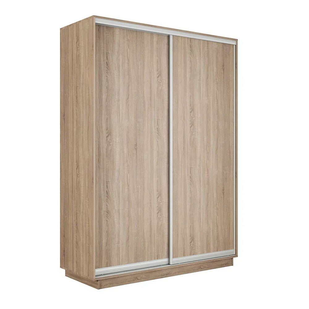 

Шкаф Экспресс 2 Широкий 2-х дверный Дуо ЛДСП (Серебряный профиль) Дуб сонома 1800*2400*600