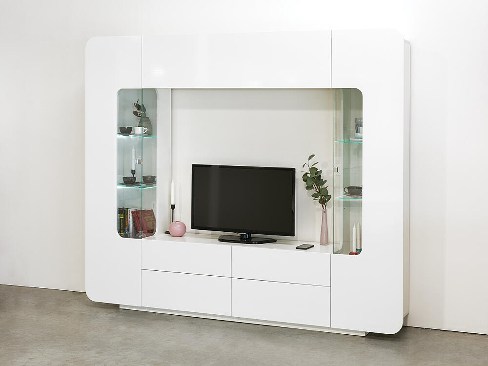 Шкаф комбинированный Румба-2 1307 Белый белый глянец 30940₽