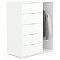 Шкаф - комод Люсия с ящиками Белый/Белый 1046*1272*560