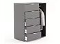 Шкаф - комод Люсия с ящиками Графит/Графит 1046*1272*560