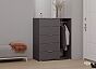 Шкаф - комод Люсия с ящиками Графит/Графит 1046*1272*560