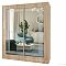 Шкаф-купе 2000x650x2200 Элегант Сонома/сонома зеркало, ЛДСП