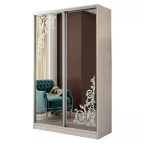 Шкаф-купе Тринити 2 (1,35 м) (Сандал светлый)