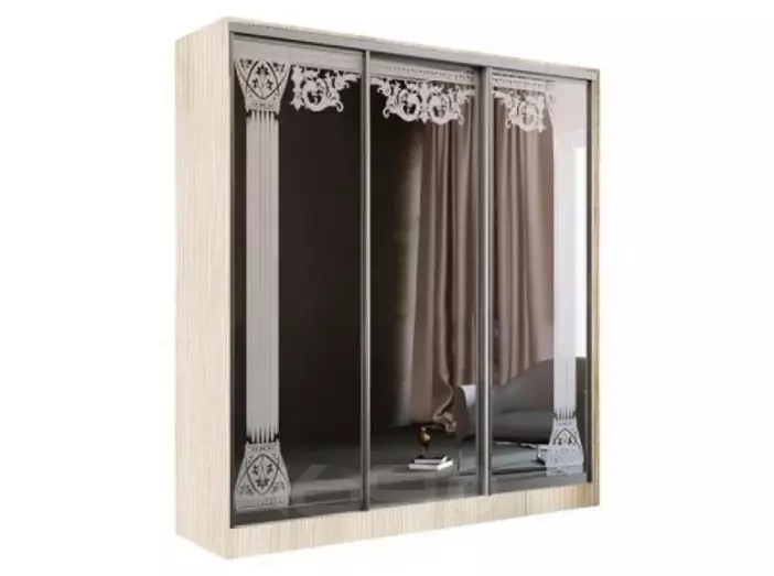 Шкаф-купе Тринити 5 (2,0 м) (Сандал светлый)