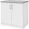 Шкаф напольный 80 + фасад + столешница Уют 275.04МСТ Белый/Белый