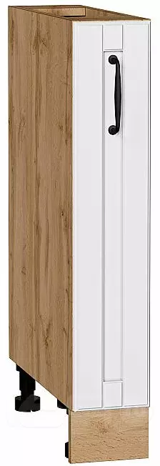 Шкаф нижний бутылочница Дублин Special White/Дуб Вотан 816*150*478