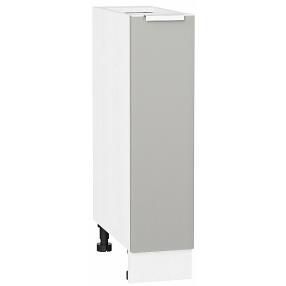 Шкаф нижний бутылочница Фьюжн Silky Light Grey  Белый 816*200*480