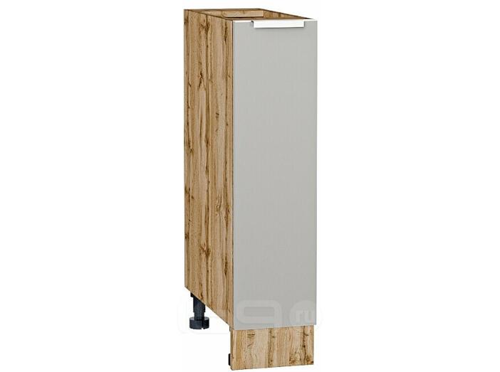 Шкаф нижний бутылочница Фьюжн Silky Light Grey  Дуб Вотан 816*200*480