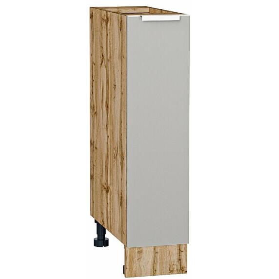 Шкаф нижний бутылочница Фьюжн Silky Light Grey  Дуб Вотан 816*200*480