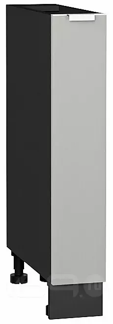 Шкаф нижний бутылочница Фьюжн Silky Light Grey Graphite 816*150*480