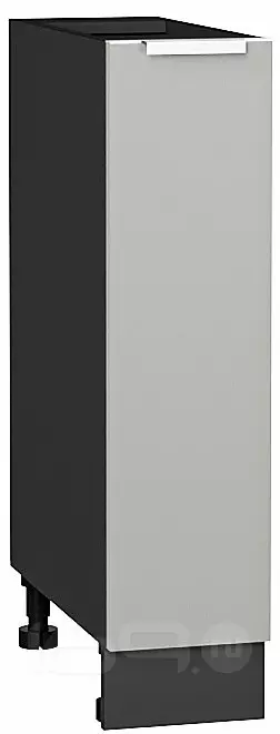 Шкаф нижний бутылочница Фьюжн Silky Light Grey Graphite 816*200*480