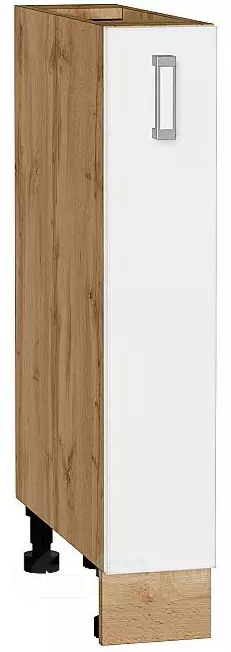 Шкаф нижний бутылочница Лофт White Silk/Дуб Вотан 816*150*480