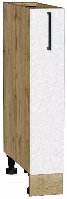 Шкаф нижний бутылочница Сканди White Silkwood/Дуб Вотан 816*150*480