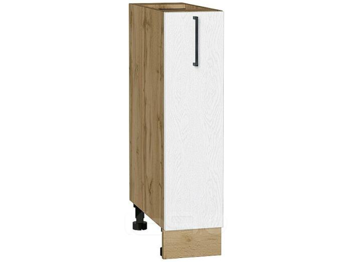 Шкаф нижний бутылочница Сканди White Silkwood/Дуб Вотан 816*200*480