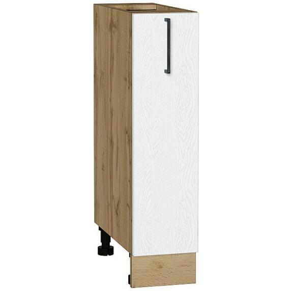 Шкаф нижний бутылочница Сканди White Silkwood/Дуб Вотан 816*200*480